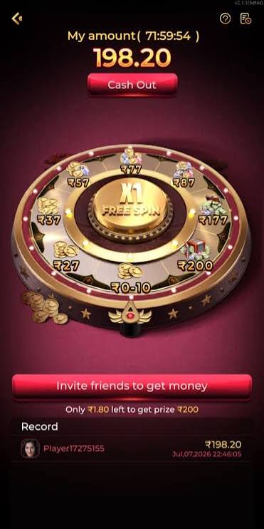 Raja7 Game mobile app screen